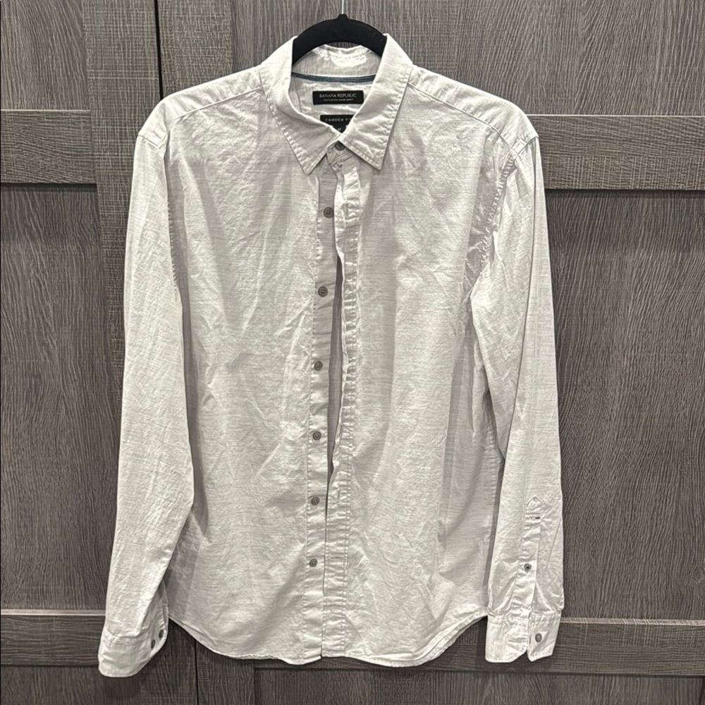 Men's White Button-Up Shirt